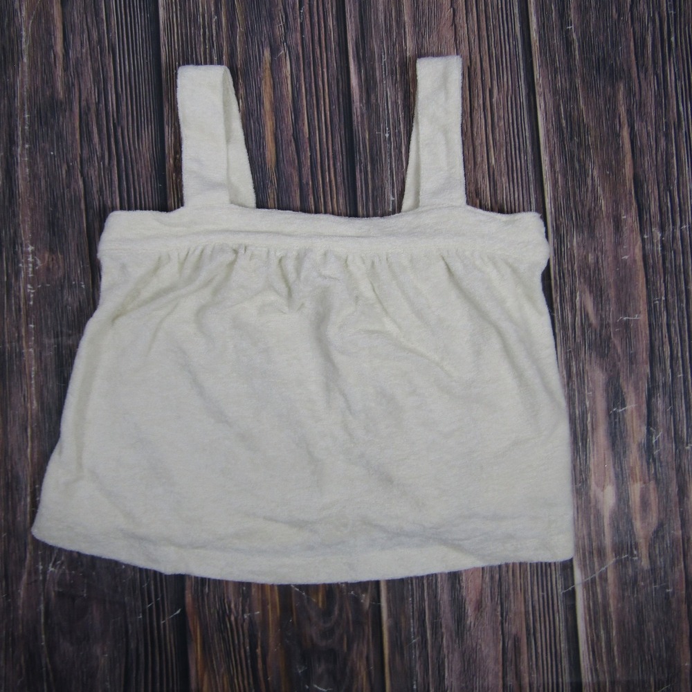 Marine Layer Terry Out Tank Womens XS Summer Lounge Top Cloud Dancer White